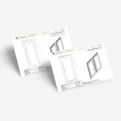 Panel plans for the b62 Single locking storage door (628 0496 0992)